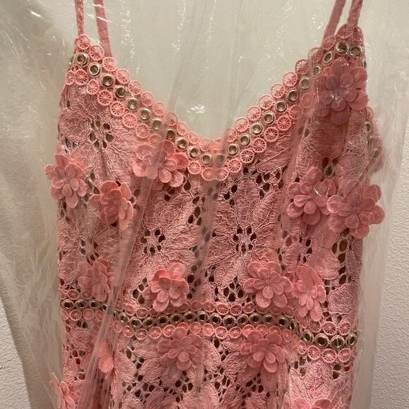 Michael kors lace dress Carnation Pink. Size 4 - NWT $325 - Picture 3 of 4
